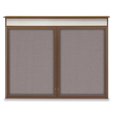 United Visual Products Single Door Enclosed Indoor Letterboard UV1125-BLACK-BARBLU